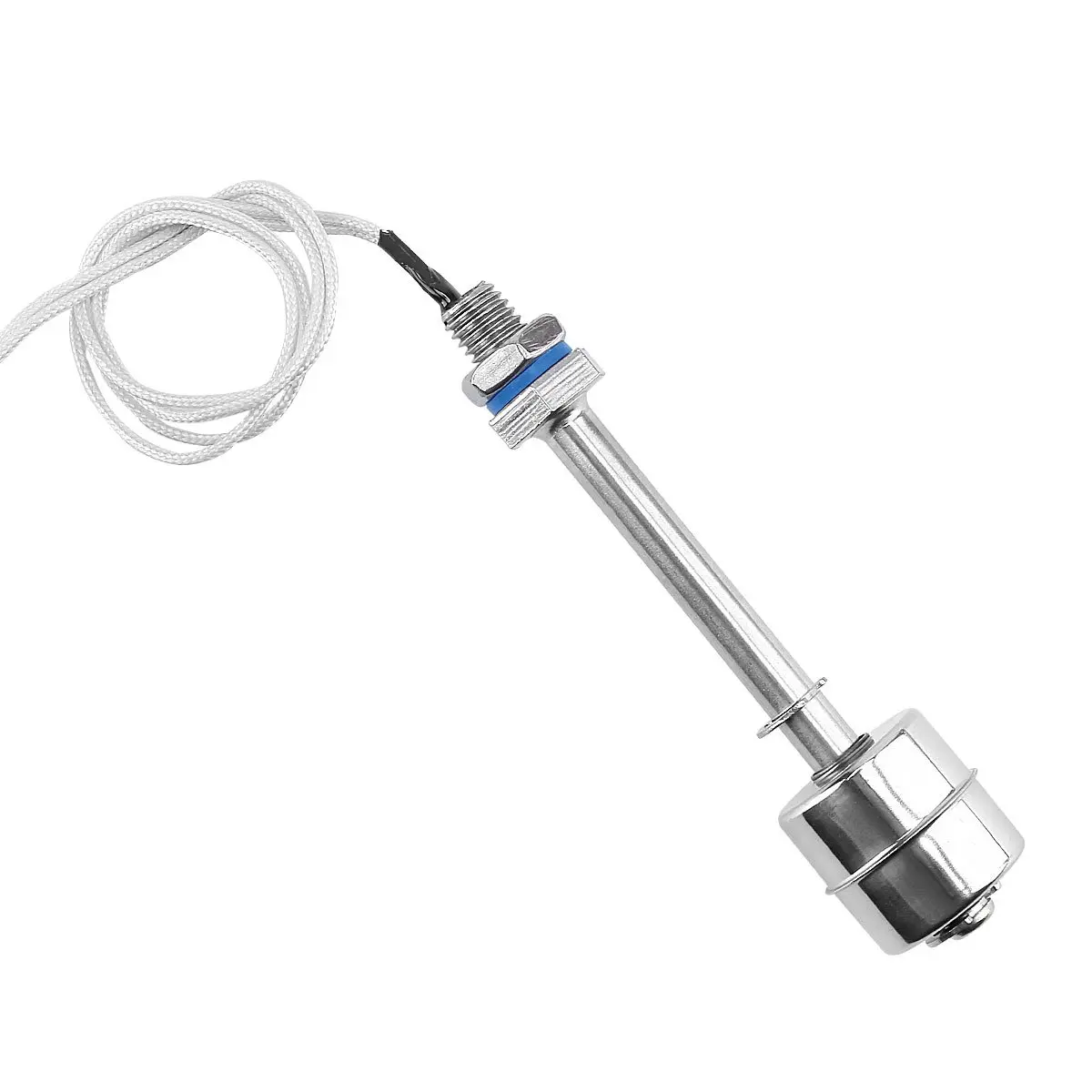 ELECALL 4" Float Switch Stainless Steel Tank Water Level Sensor 110V | Flange Mount, 0-4 inch Range - main product image