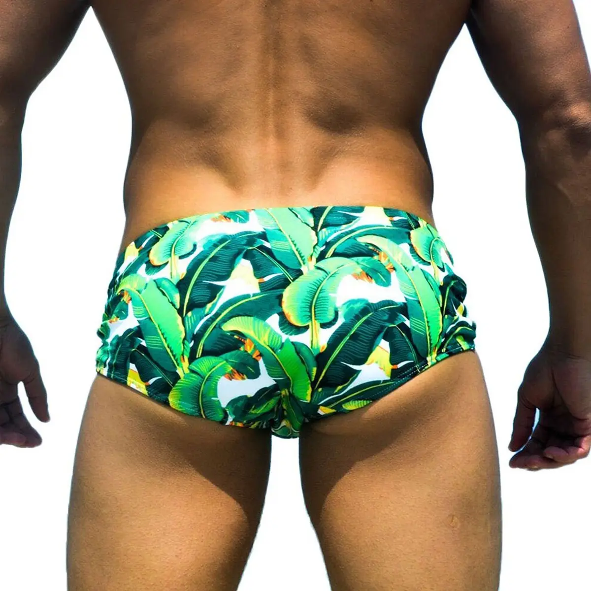 Taddlee Men Swimwear Classic Cut Green | Sexy Surf Board Shorts (34cm Waist) - view 2