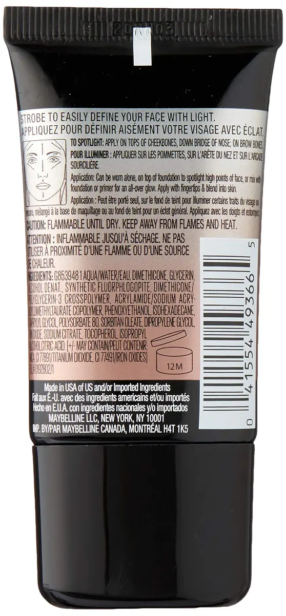Maybelline New York Master Strobing Liquid Illuminator Medium/Nude Glow 20ml (0.67 Fl Oz) | Lit-From-Within Glow - view 2