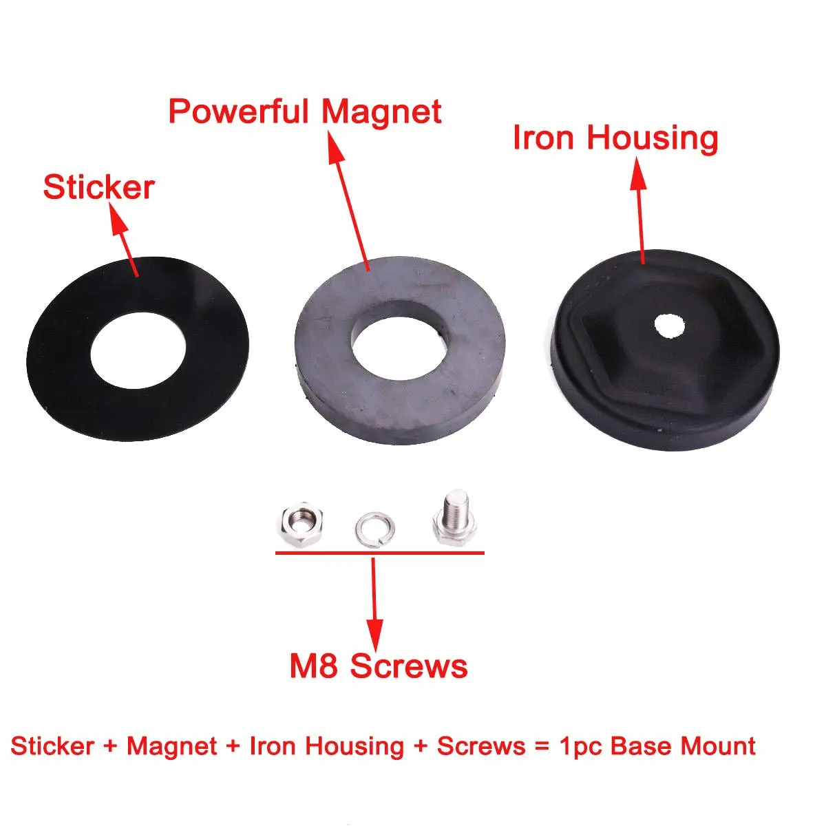 Lightronic Ultra Strong Power Magnet Base 3" Round | Mounts LED Light Bars on Steel Surfaces - view 7