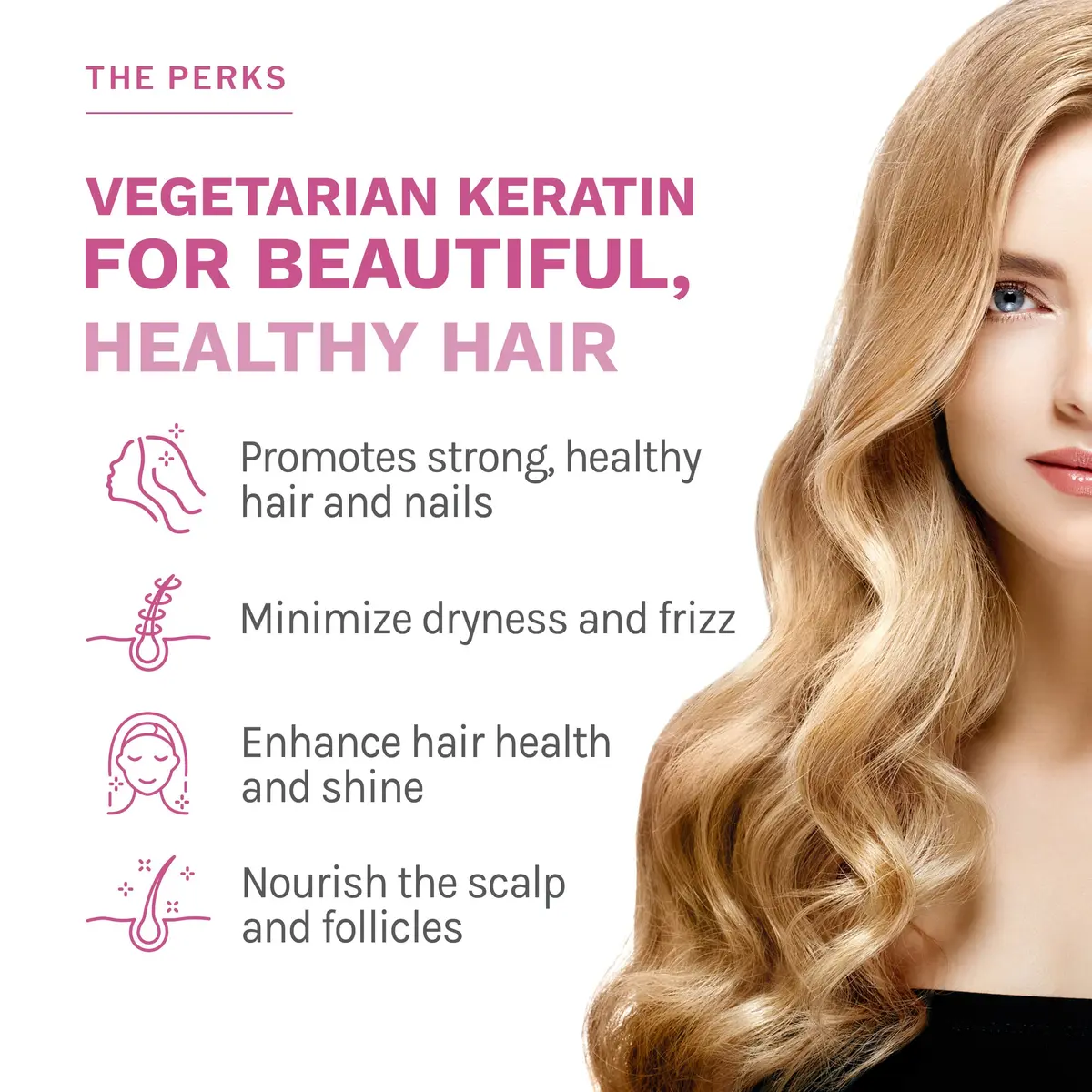 Reserveage Nutrition Keratin Hair Booster 120 Capsules | Supports Hair & Nail Growth - view 3