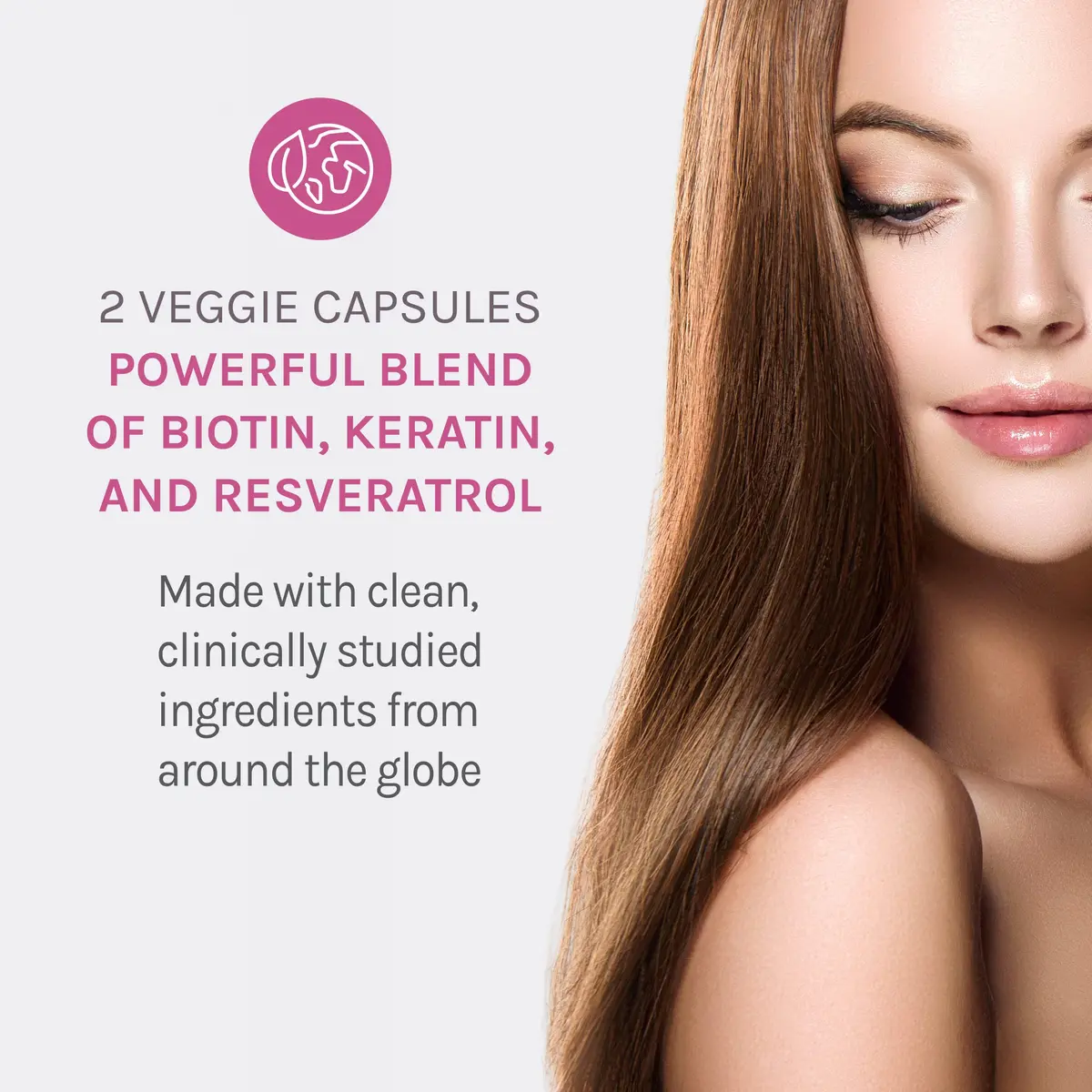 Reserveage Nutrition Keratin Hair Booster 120 Capsules | Supports Hair & Nail Growth - view 4