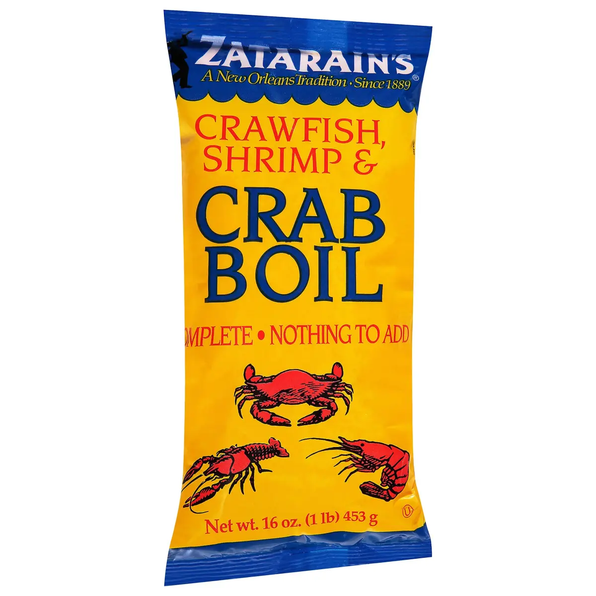 Zatarain's Crawfish, Shrimp & Crab Boil 16 oz (454 g) | Authentic New Orleans Style Seafood Seasoning - main product image