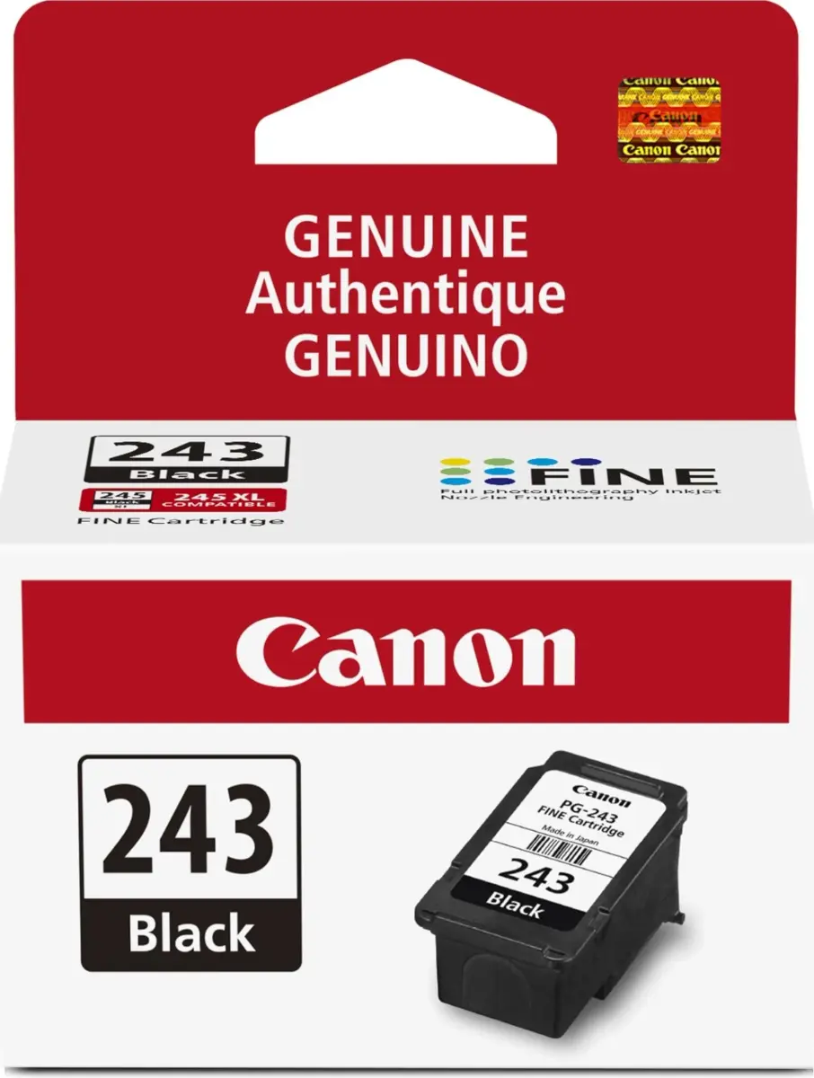 Canon PG-243 Genuine Black Ink Cartridge | 100 Pages Yield - main product image