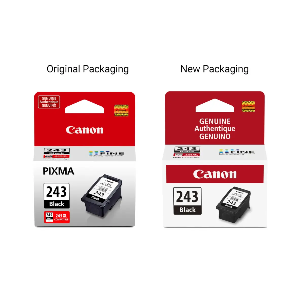Canon PG-243 Genuine Black Ink Cartridge | 100 Pages Yield - view 3