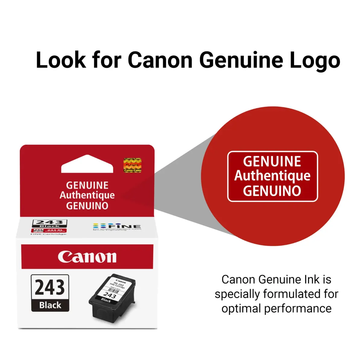 Canon PG-243 Genuine Black Ink Cartridge | 100 Pages Yield - view 4