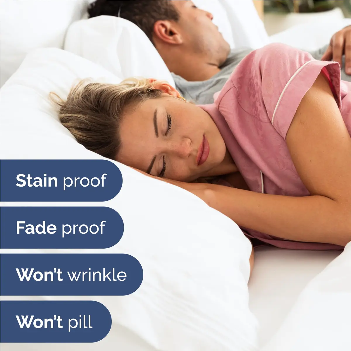 CGK Unlimited Full Size 4 Piece Sheet Set | Breathable & Cooling Microfiber Sheets - White - view 5