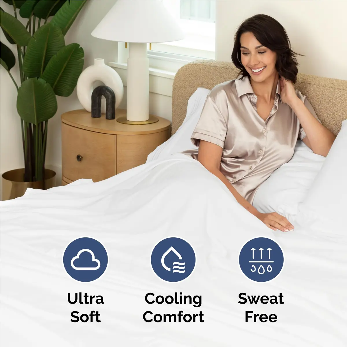 CGK Unlimited Full Size 4 Piece Sheet Set | Breathable & Cooling Microfiber Sheets - White - view 4