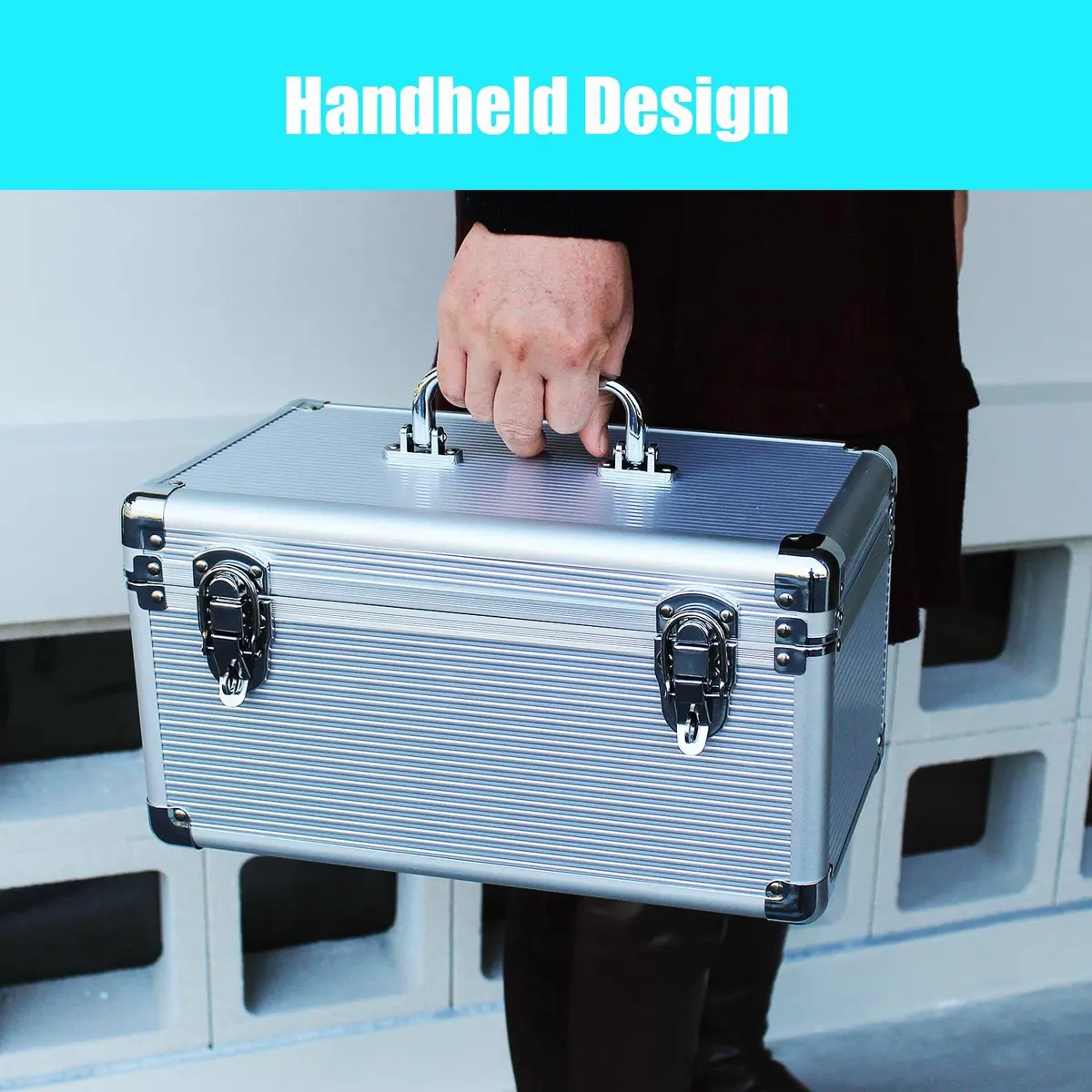 GLOTRENDS B86 14-Slot Hard Drive Storage Box 32cm (12.6in) | Protects 3.5" & 2.5" HDDs from Dust & Water - view 4