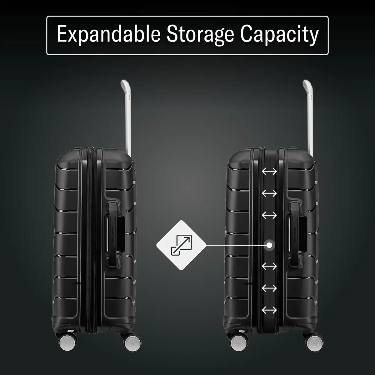 Samsonite Freeform 24-Inch Medium Luggage with Dual 360° Spinner Wheels | TSA Lock, Airline-Approved, Durable Polypropylene, Expandable for Lightweight Travel - view 5