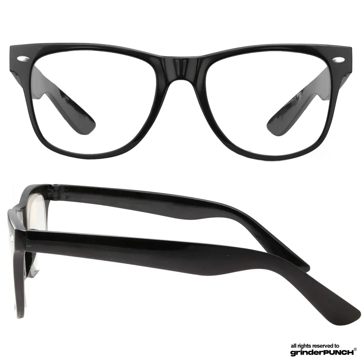 grinderPUNCH Blue Light Reading Glasses 4.0 Diopters Black | Enhanced Magnification for Effortless Close-Up Clarity - view 2