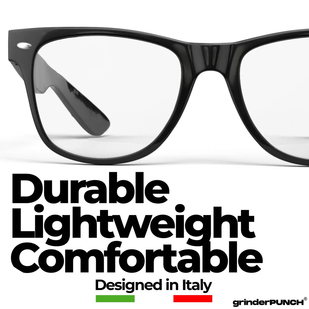 grinderPUNCH Blue Light Reading Glasses 4.0 Diopters Black | Enhanced Magnification for Effortless Close-Up Clarity - view 3