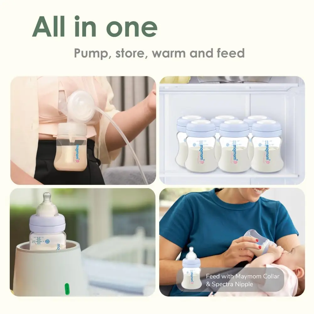 Maymom Wide-Mouth Milk Storage Collection Bottle with SureSeal Sealing Disk | Compatible with Spectra/Motif Luna/Ameda MYA/Bellababy Pumps - view 7