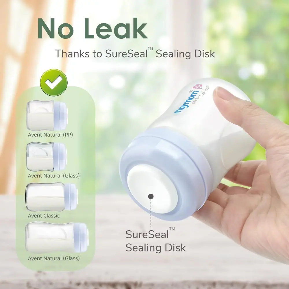 Maymom Wide-Mouth Milk Storage Collection Bottle with SureSeal Sealing Disk | Compatible with Spectra/Motif Luna/Ameda MYA/Bellababy Pumps - view 4