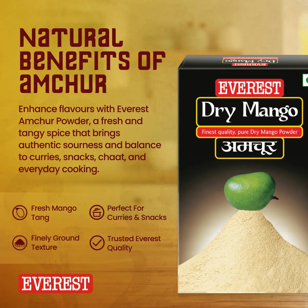 Everest Dry Mango Powder 50 Gm (1.76 oz) | Authentic Indian Seasoning - view 6