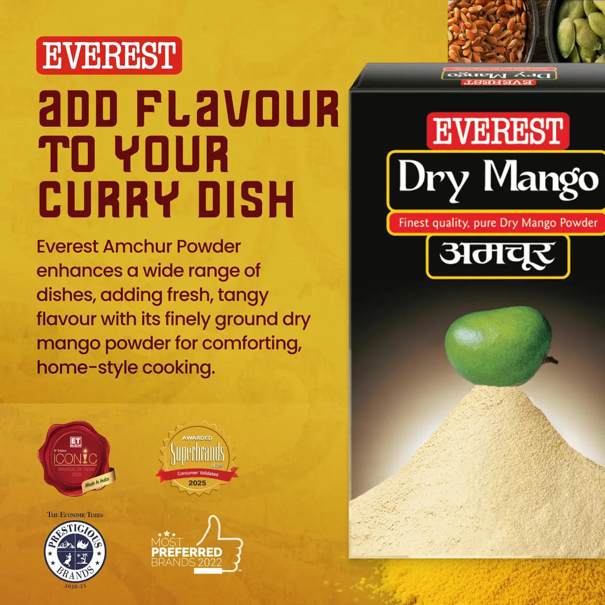 Everest Dry Mango Powder 50 Gm (1.76 oz) | Authentic Indian Seasoning - view 3
