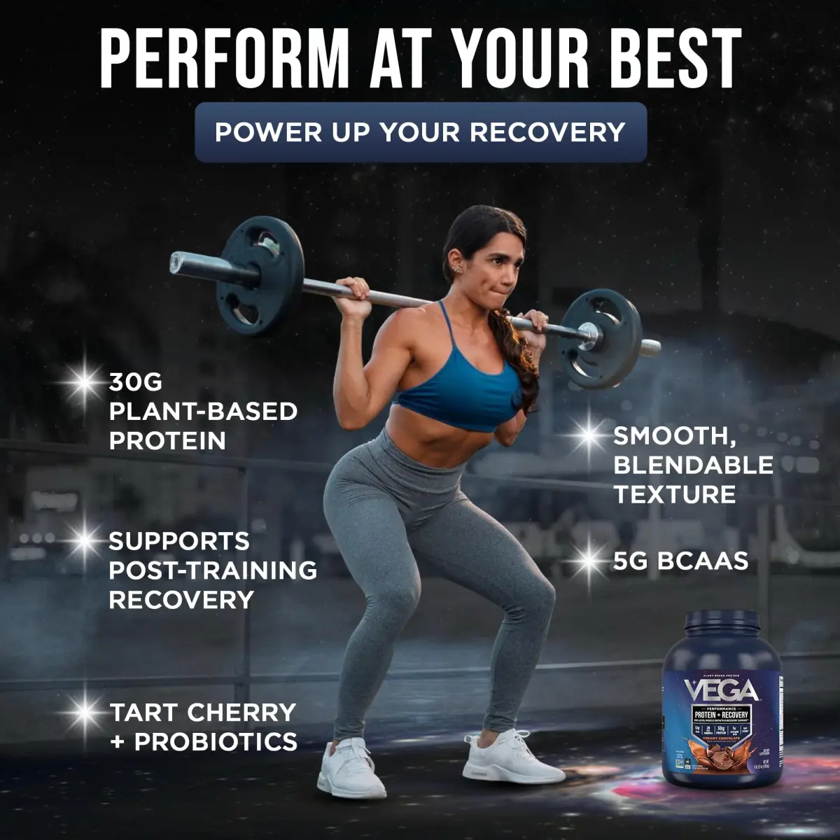 Vega Protein + Recovery Chocolate 4 Pound (Pack of 1) | NSF Certified Plant-Based Protein - view 3