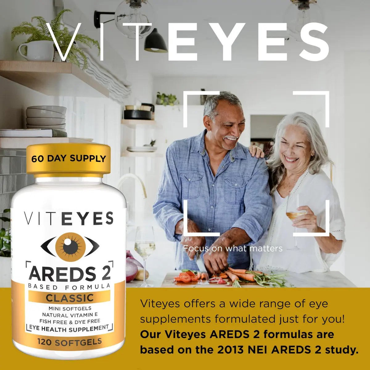 Viteyes AREDS 2 Softgels 120 Count | Clinically Tested Eye Vitamin for AMD Support - view 2