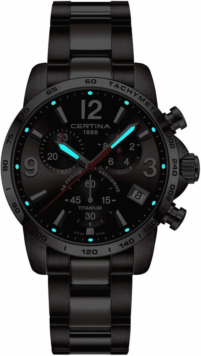 Certina DS PODIUM Titanium Sport Watch 41mm | Swiss Quartz, Water-Resistant 100m - view 2