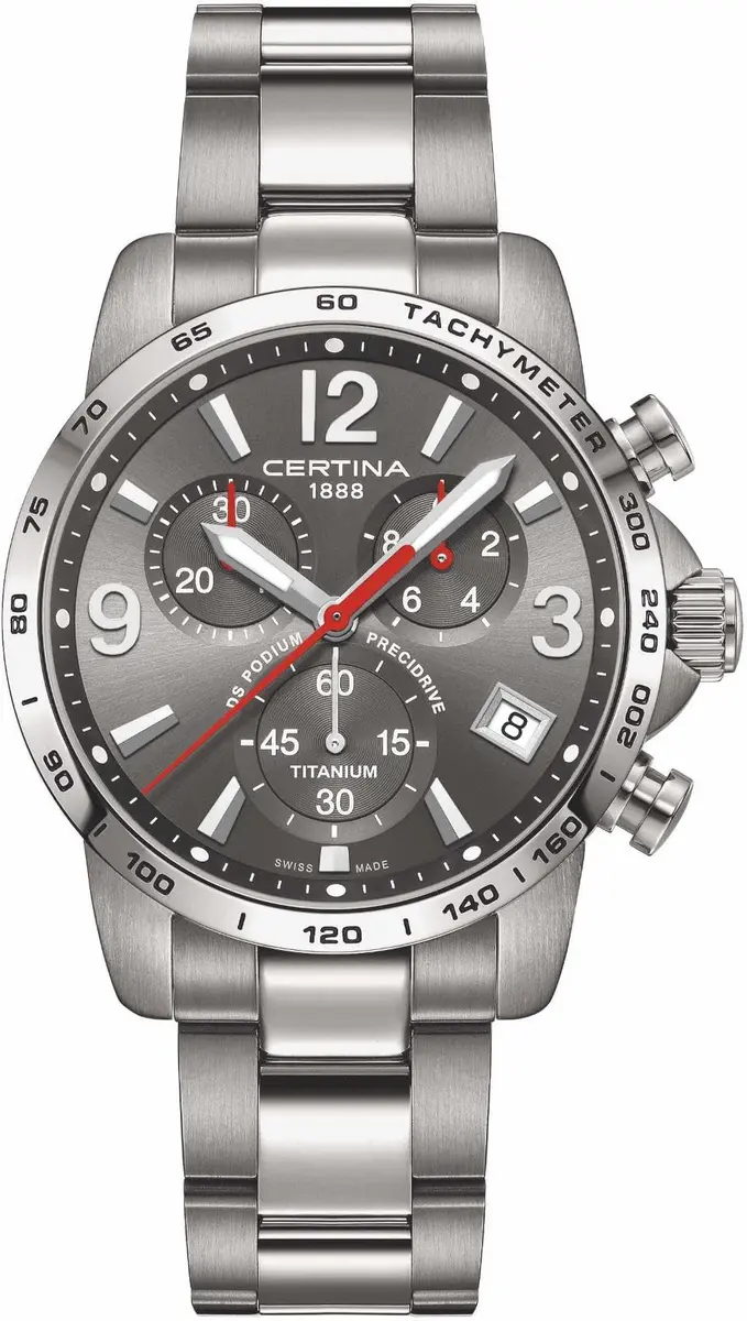 Certina DS PODIUM Titanium Sport Watch 41mm | Swiss Quartz, Water-Resistant 100m - view 3