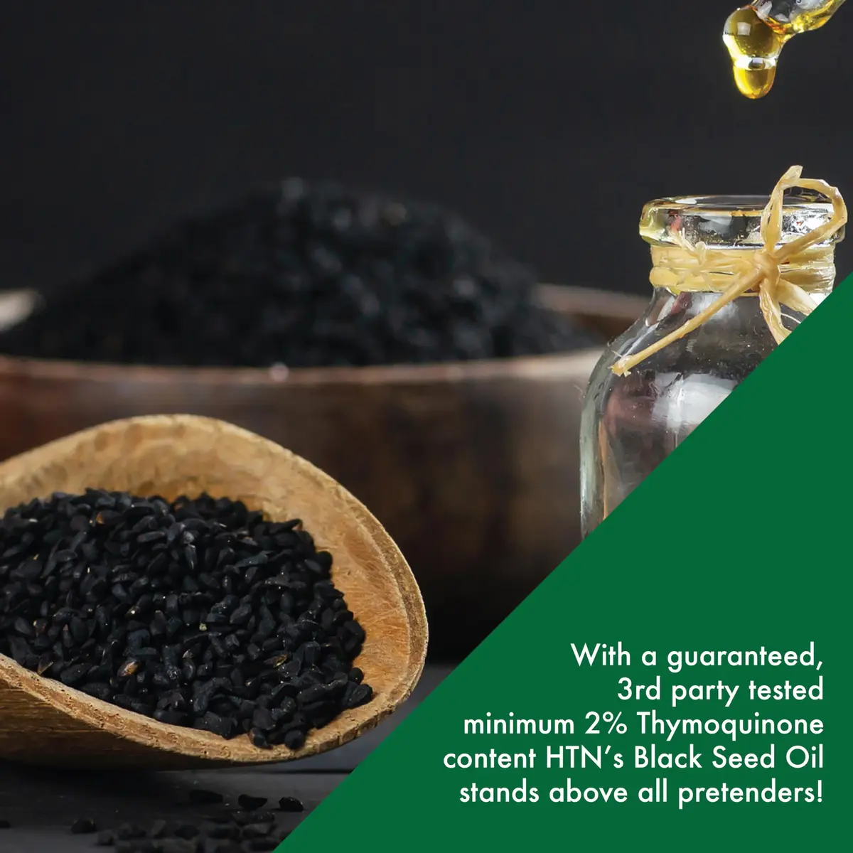 Health Thru Nutrition Black Seed Oil 500mg | High Potency 2% Thymoquinone | 360 Softgels | Unflavored - view 6