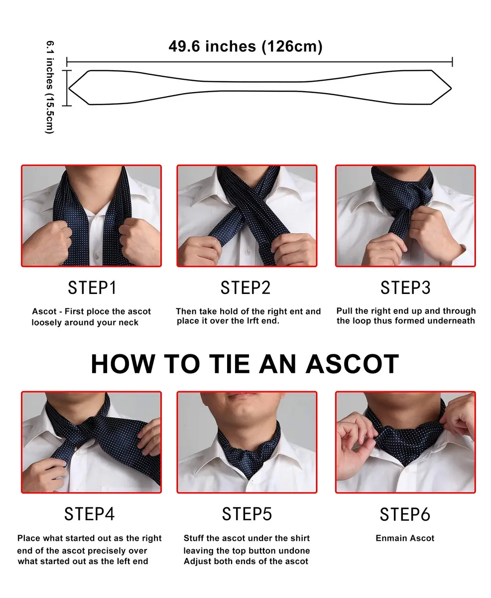 HISDERN Gold Cravat for Men and Pocket Square Set Paisely Ascot Tie Mens Ascot Scarf Handkerchief Wedding | Elegant Jacquard Silk - view 4