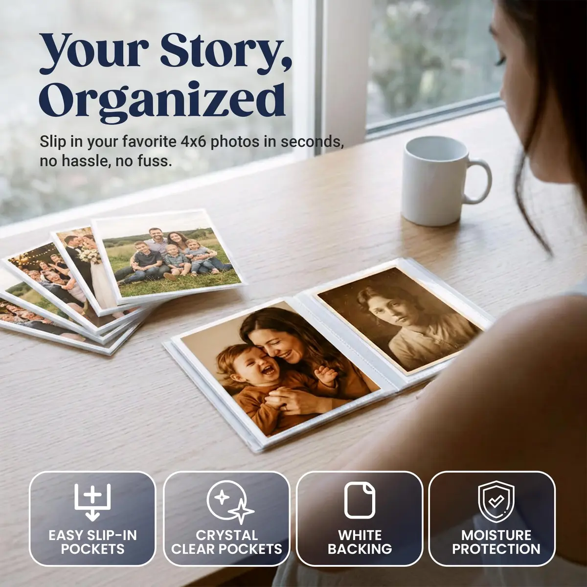 Iconikal 5 Pack, 4x6 Inch Photo Albums with Clear Cover | Holds 24 Photos, Durable & Compact (70-120 chars) - view 2