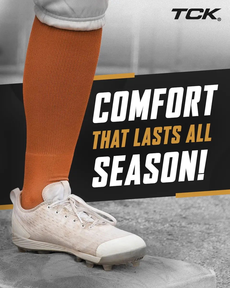 TCK Prosport Knee High Tube Socks - Texas Orange | Athletic Performance & Classic Style - view 3