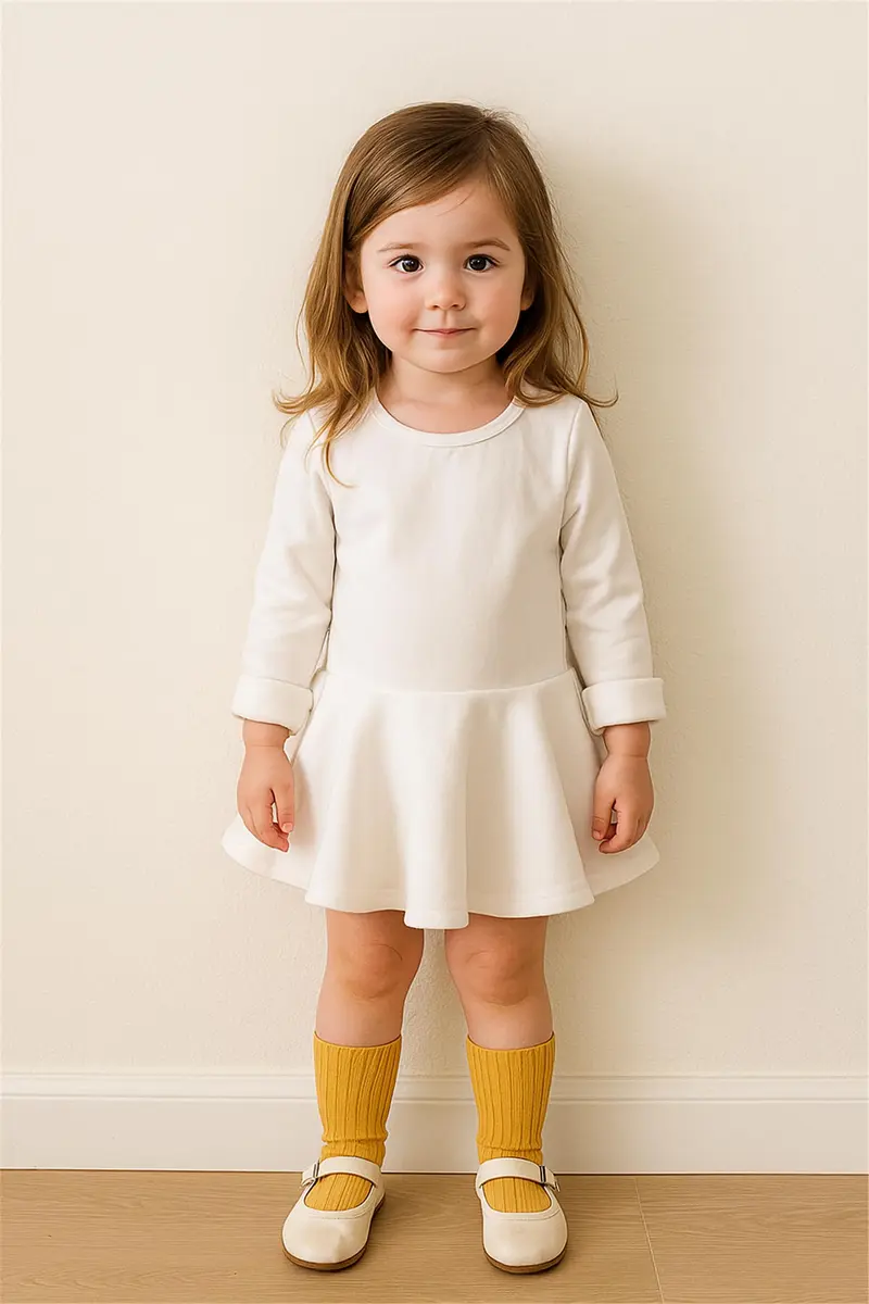 Peony Baby Toddler Girl Dress 4 Years White | Cotton Casual Summer A-Line - view 2