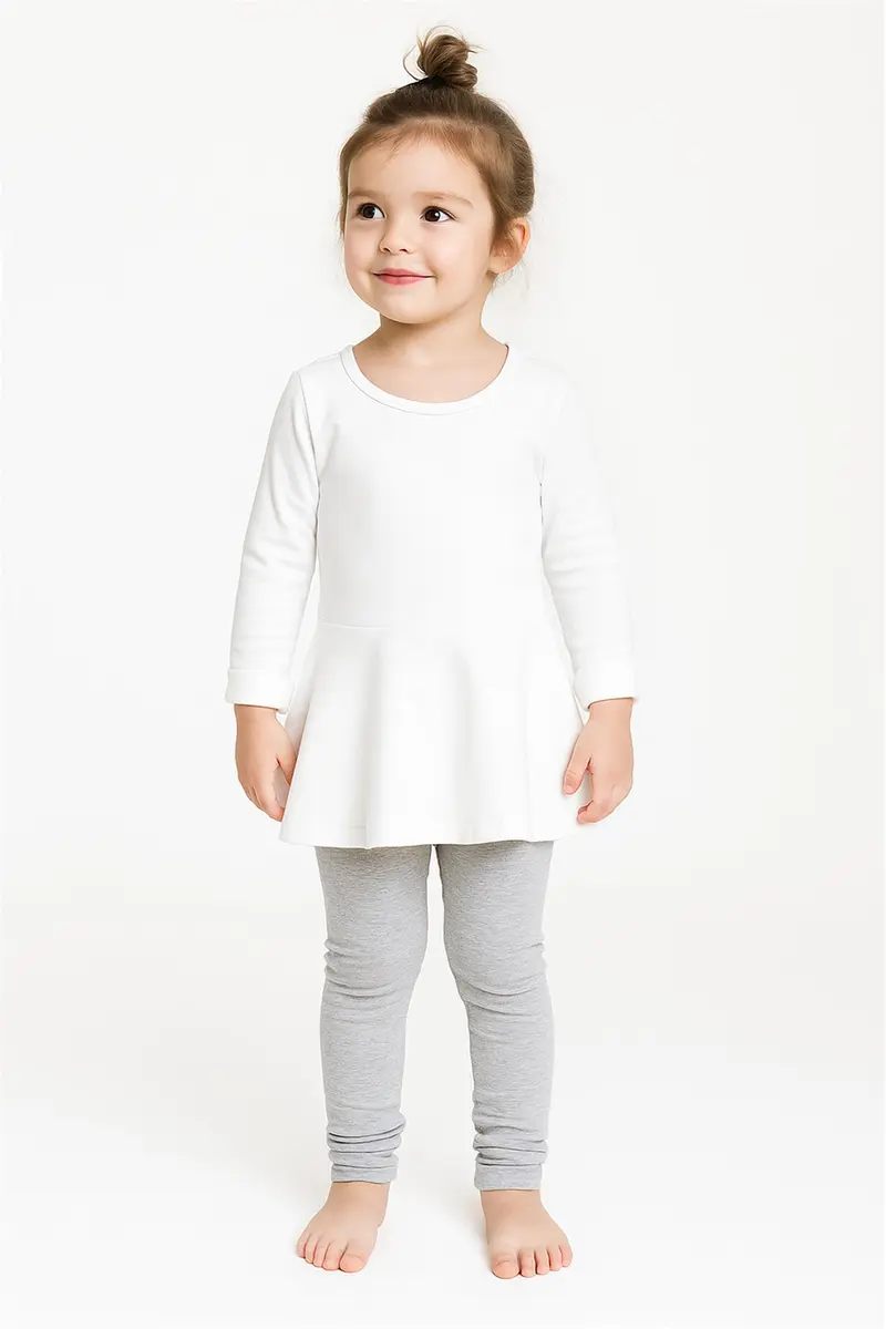 Peony Baby Toddler Girl Dress 4 Years White | Cotton Casual Summer A-Line - view 3