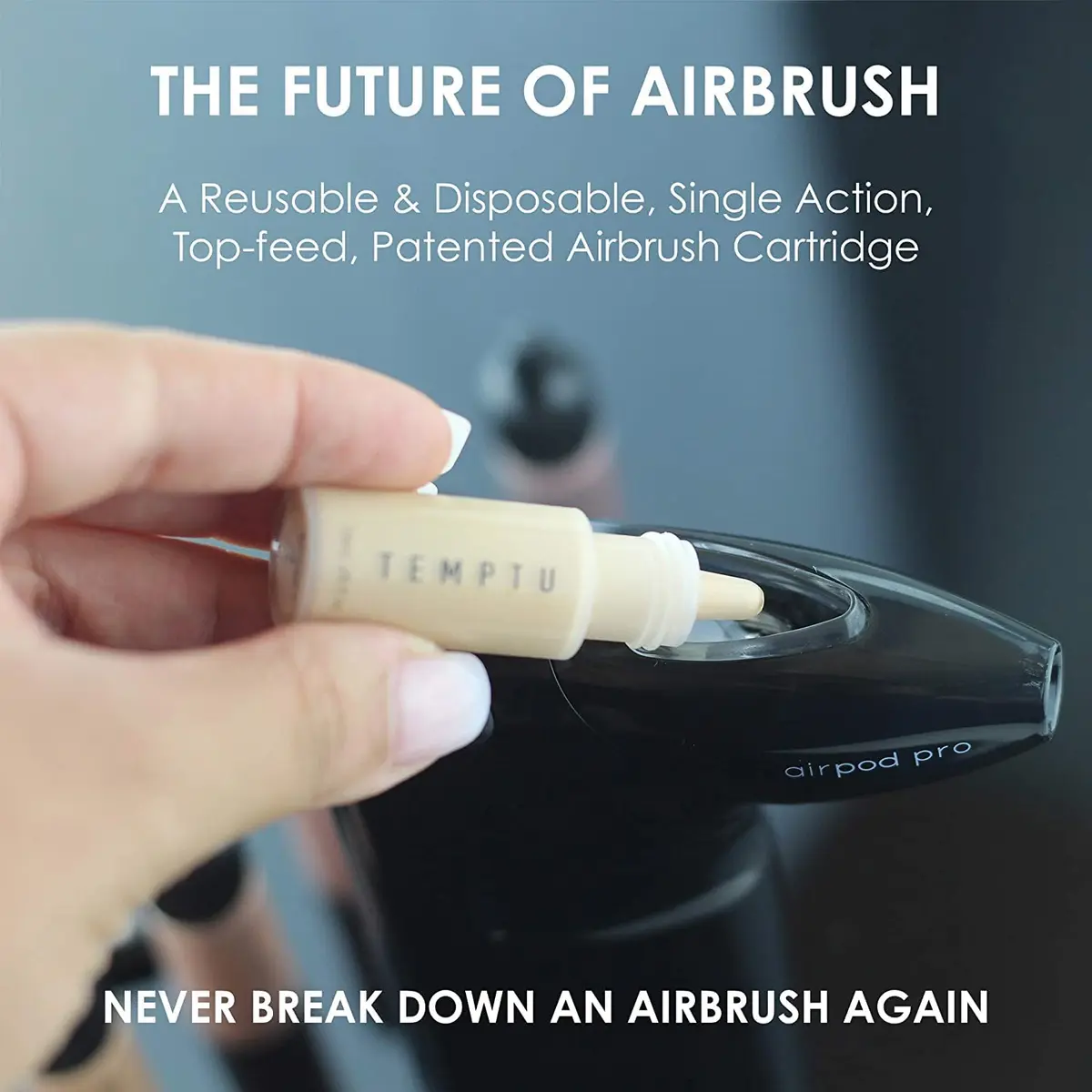 TEMPTU Airpod Pro Reusable Makeup Cartridge 1 Count | Custom Blending & Mixing Colors - view 3