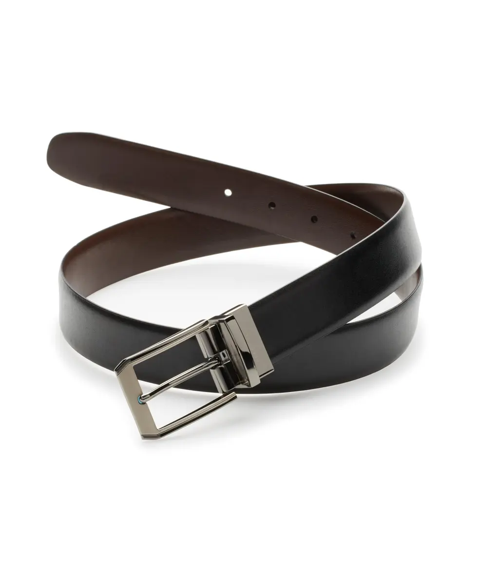 Perry Ellis Men's Portfolio Reversible Leather Belt 38 (1.5 inch / 3.8 cm) | Genuine Leather Dress Belt - main product image