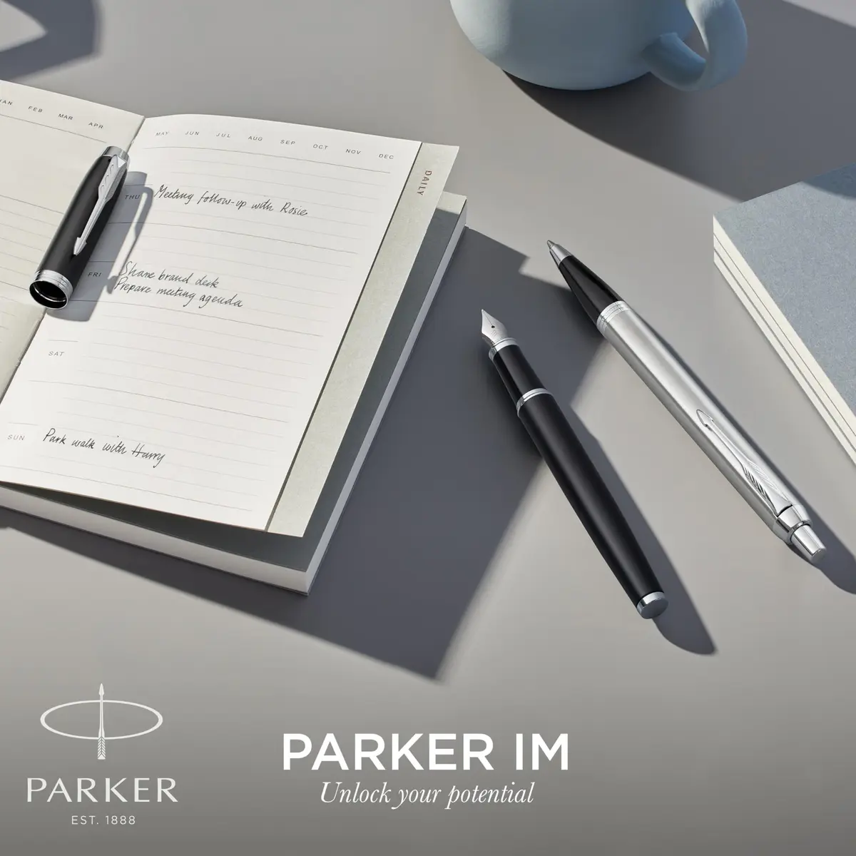 Parker IM Rollerball Pen Black Lacquer Gold Trim Fine Point Black Ink Gift Box (1931659) | Smooth Writing Instrument - view 5