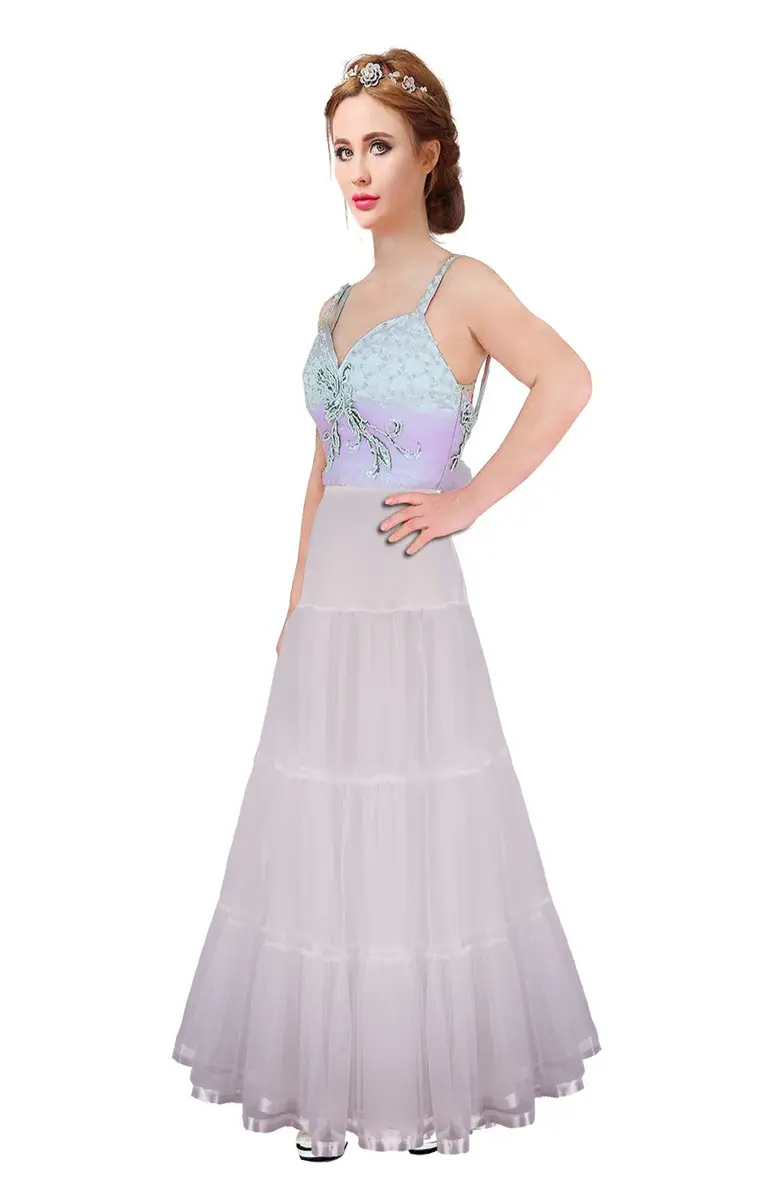 Shimaly Women's Floor Length Wedding Petticoat Long Underskirt Ivory | Unmatched Comfort & Style - view 3