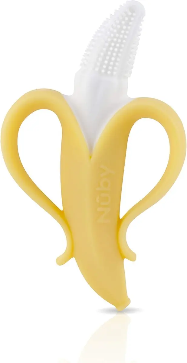Nuby NanaNubs Banana Massaging Teether 3+ Months | Soft Silicone Gum Massager - view 7