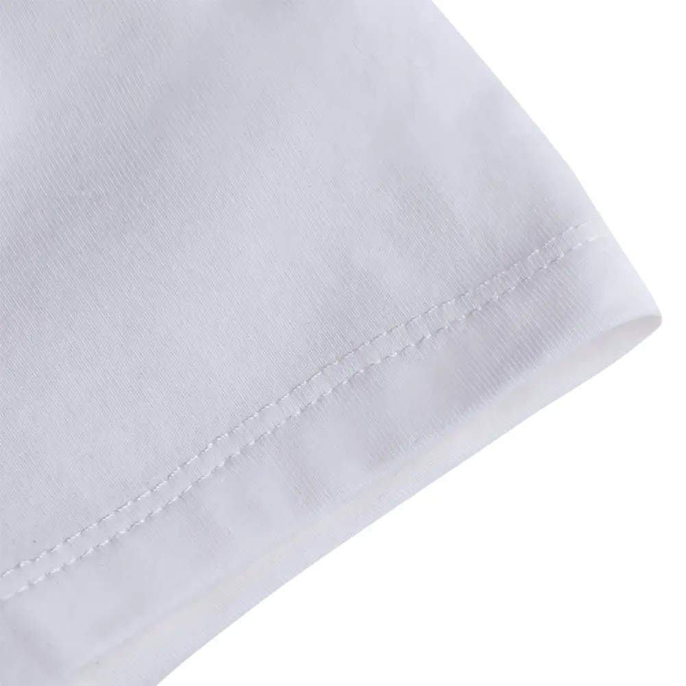 YITAN Letter Print Short Sleeve Crew Neck Women T Shirt Top White Small | Casual Summer Style - view 3