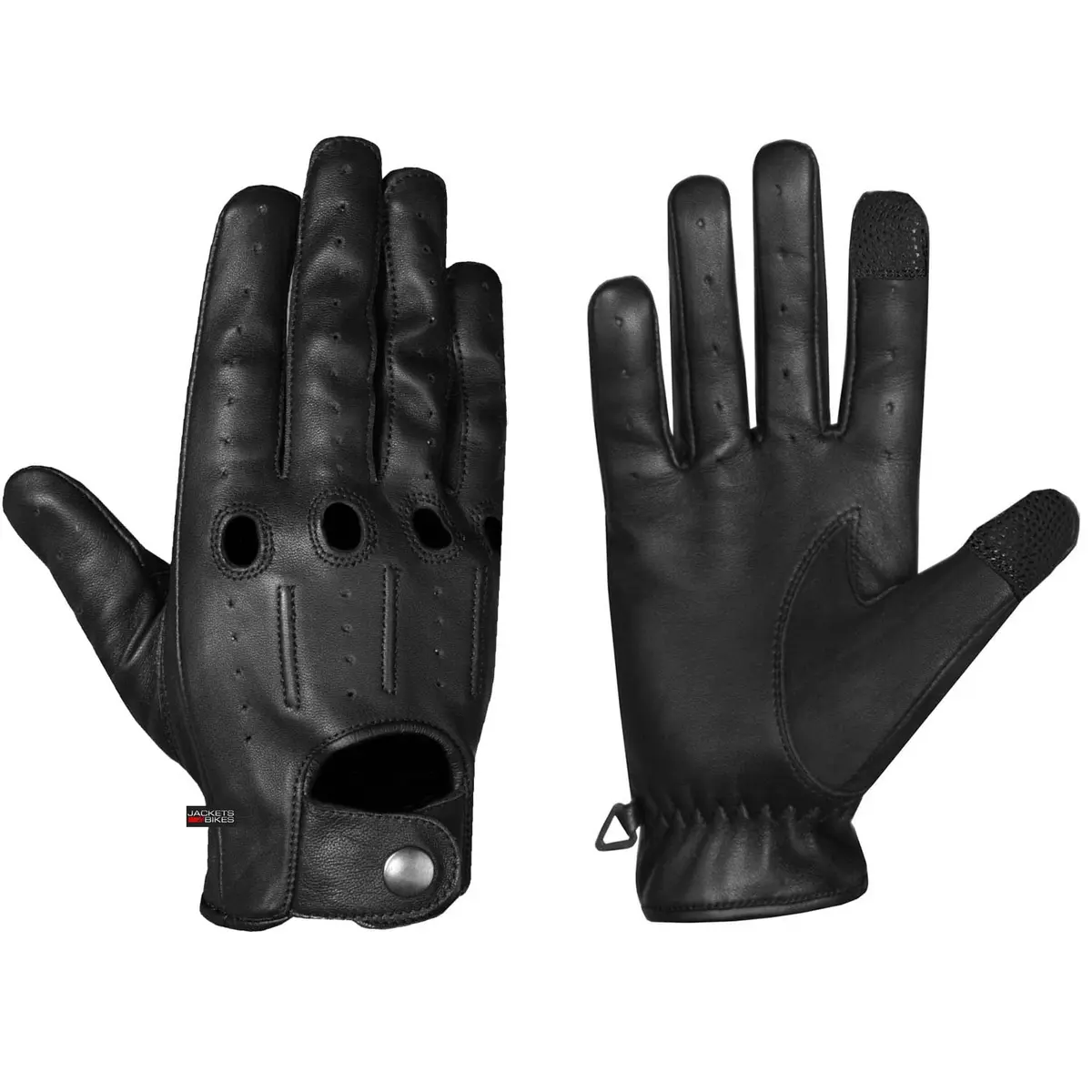Jackets 4 Bikes Mens Transporter Genuine Lambskin Leather Driving Gloves, Riding Black XXL | Unlined Ventilated Touchscreen Gloves - view 2