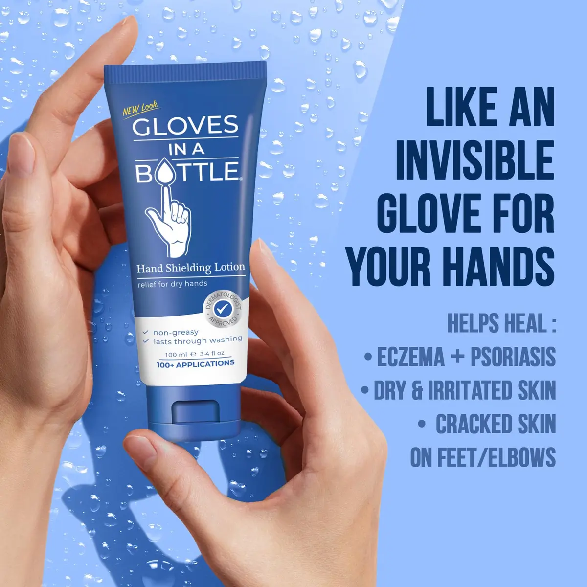 Gloves In A Bottle Shielding Lotion for Dry Skin 3.4 oz | Protects & Restores Cracked Skin - view 6