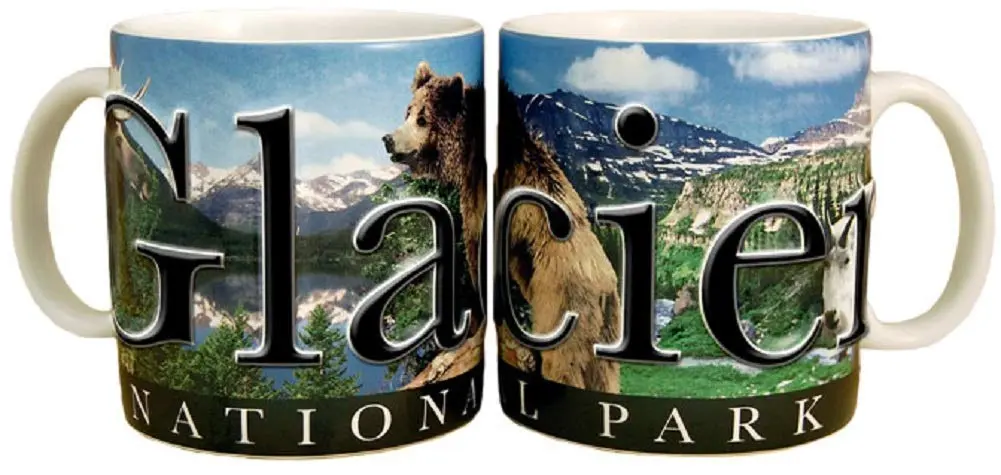 Americaware Glacier National Park 18oz. Ceramic Mug | 3D Relief & Color Graphics (120c) - main product image