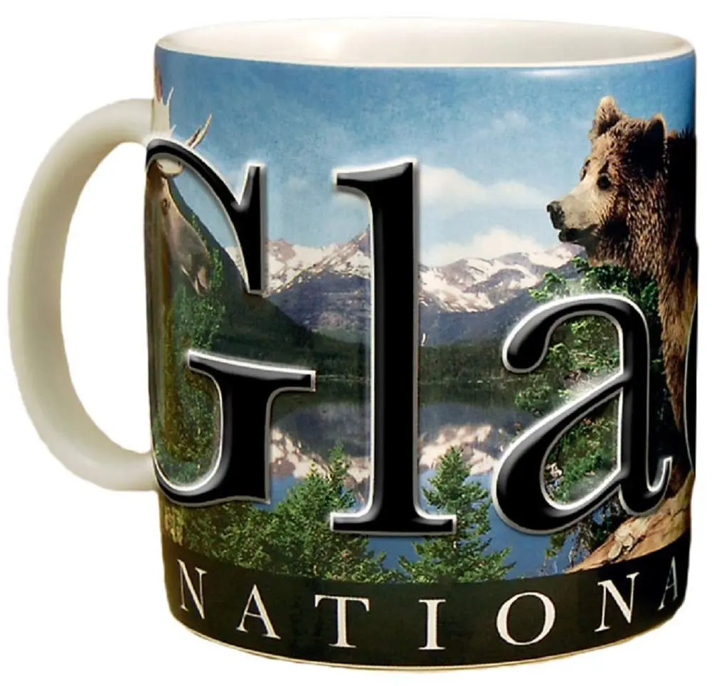 Americaware Glacier National Park 18oz. Ceramic Mug | 3D Relief & Color Graphics (120c) - view 2