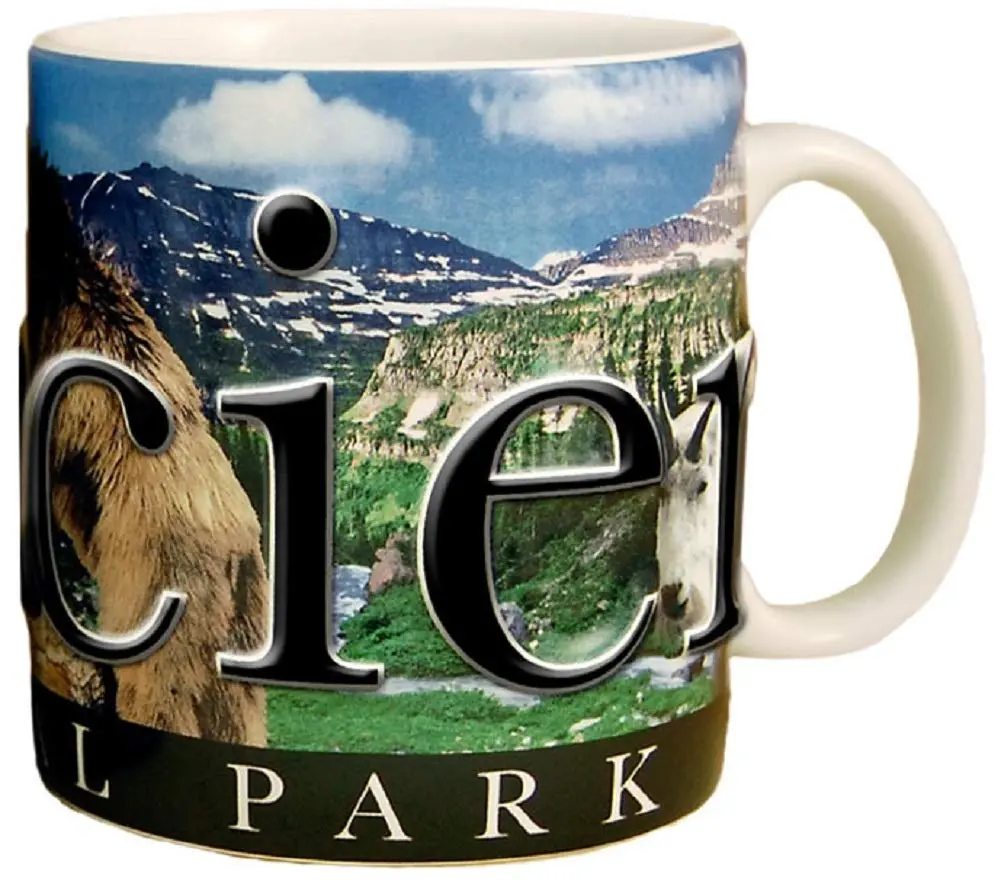 Americaware Glacier National Park 18oz. Ceramic Mug | 3D Relief & Color Graphics (120c) - view 3