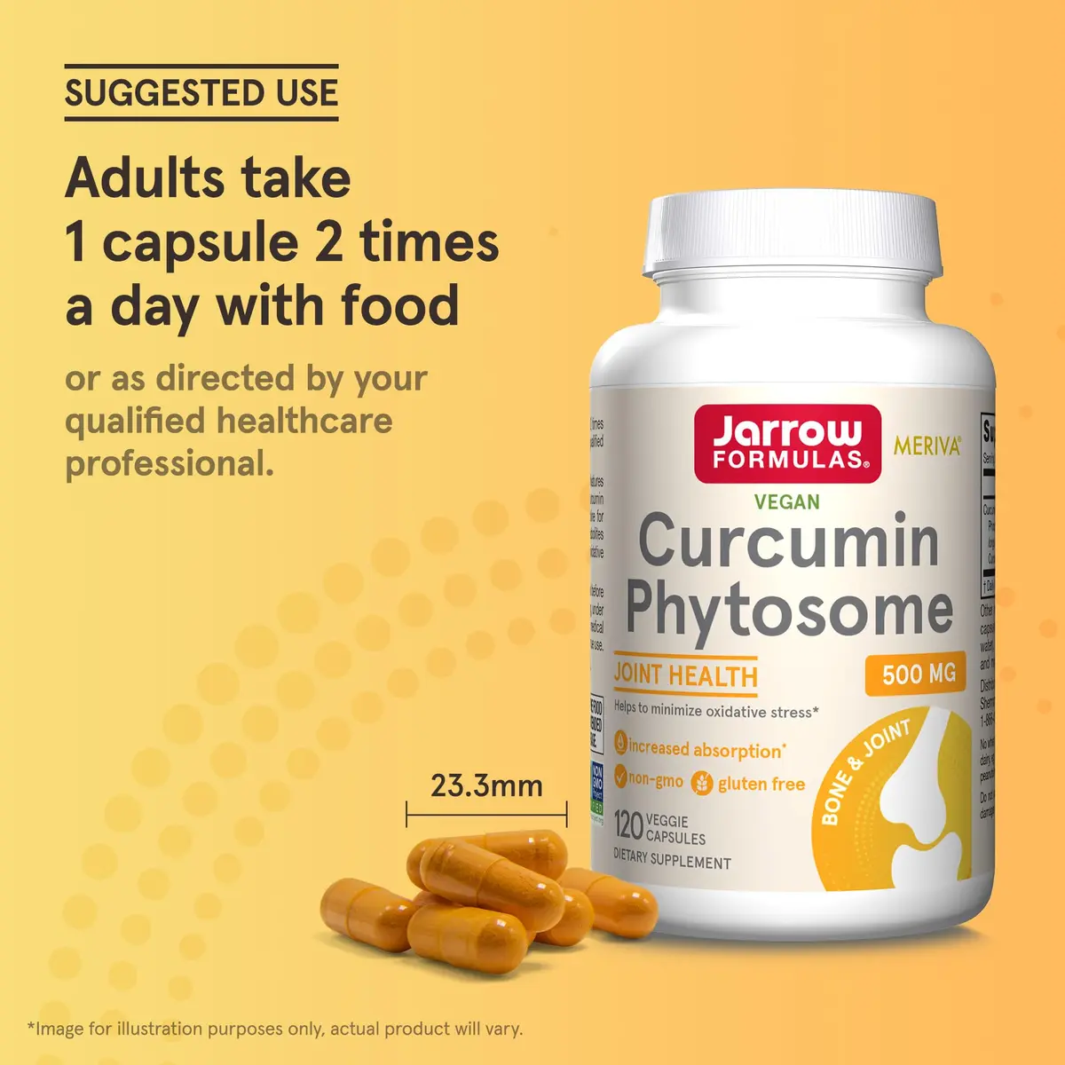 Jarrow Formulas Curcumin Phytosome 500 mg Veggie Capsules | Joint Health & Antioxidant Support - view 7
