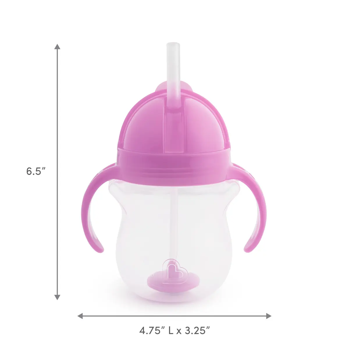 Munchkin Click Lock Weighted Straw Cup 7oz Orange | Spill-Proof Toddler Drinking Cup for 6+ Months - view 6