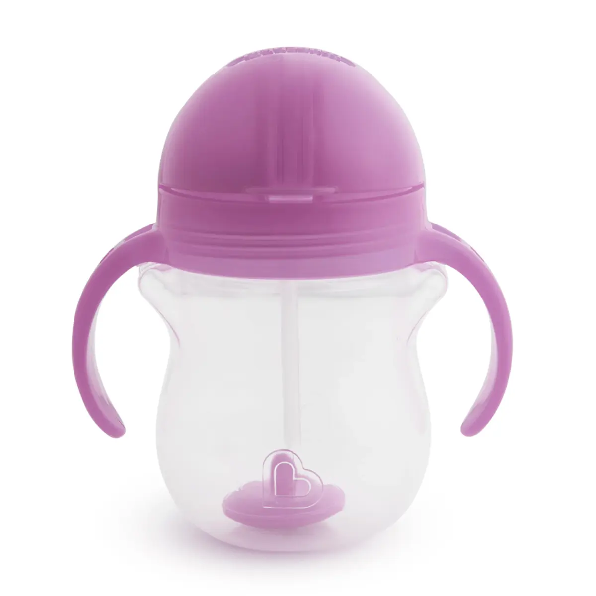 Munchkin Purple Trainer Sippy Cup - 200ml Spill-Proof Weighted Straw Toddler Cup - view 4