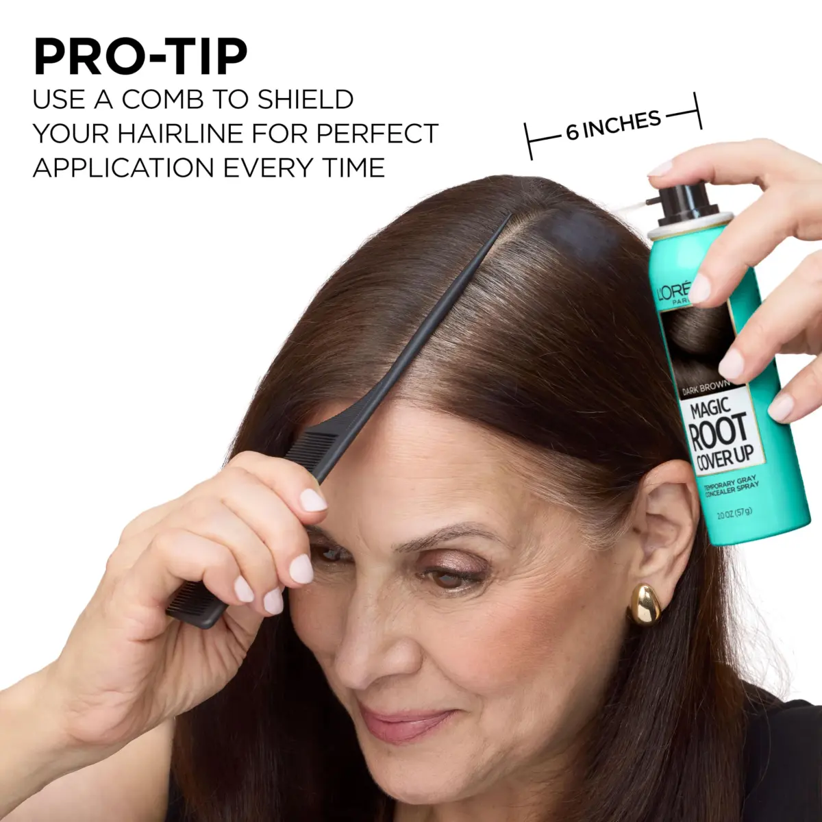 L'Oreal Paris Magic Root Cover Up Hair Spray Light Brown 59ml (2 oz) | Temporary Gray Coverage - view 8