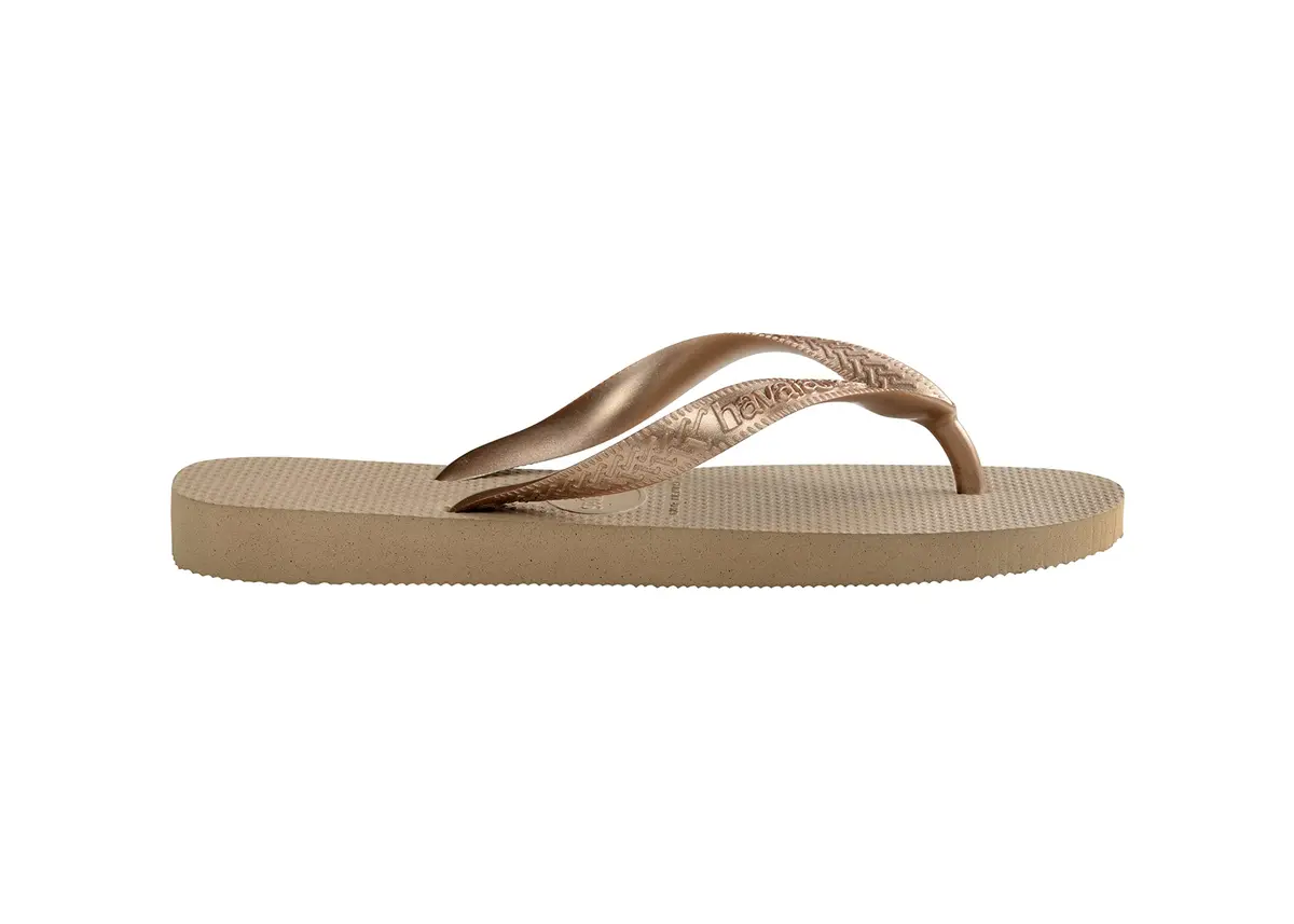 Havaianas Women's Top Tiras Flip Flop Sandal, Rose Gold, 11-12 US | Classic Summer Style with Metallic Straps - view 5
