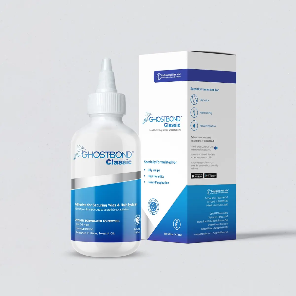 Professional Hair Labs GhostBond Classic 5oz Water & Oil-Resistant Wig Adhesive | Strong Hold, Invisible Bond for Lace & Poly Systems - view 2
