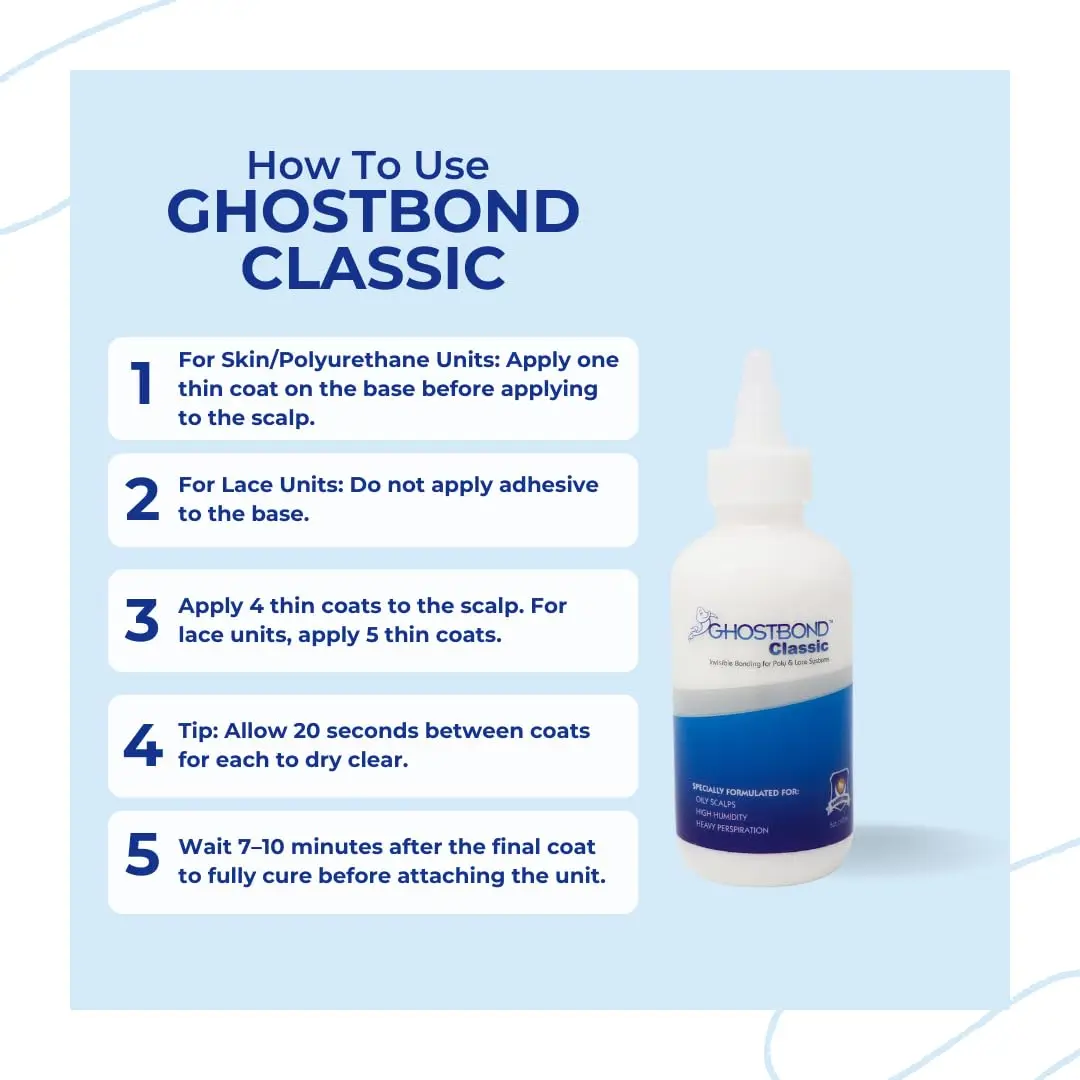 Professional Hair Labs GhostBond Classic 5oz Water & Oil-Resistant Wig Adhesive | Strong Hold, Invisible Bond for Lace & Poly Systems - view 3