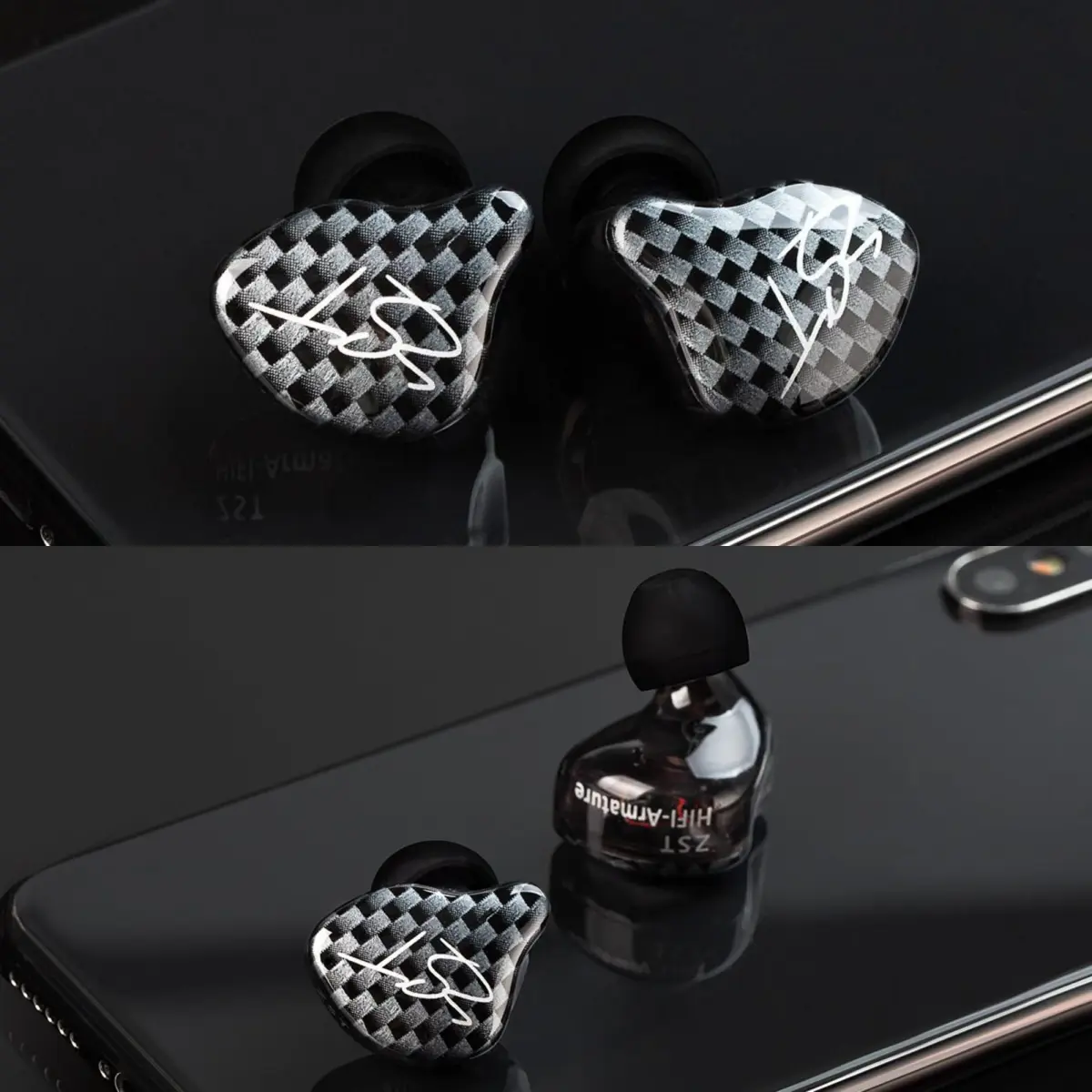 YINYOO KZ-ZST Hybrid In-Ear Earphones 1BA+1DD 10mm (0.39in) with Microphone | HiFi Sound Isolation - view 7