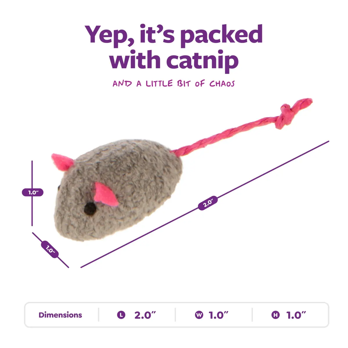 SmartyKat Skitter Critters Catnip Cat Toys Value Pack 10 Mice | Lightweight & Recycled Fill - view 3